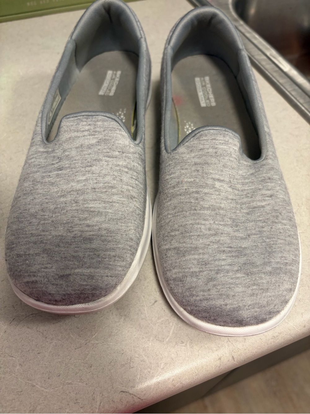 Skechers Slip-On Casual Flats - Heather Gray